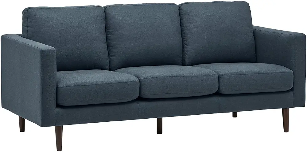 Top5ones- Rivet Revolve Modern Upholstered Sofa Couch, 80_W, Denim Blue