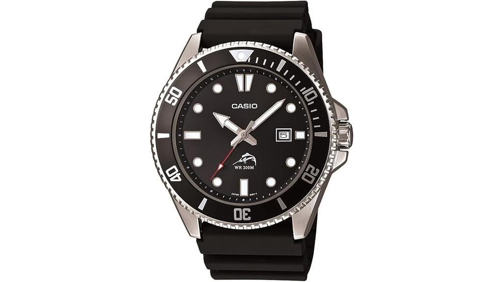 casio dive watch with black dial