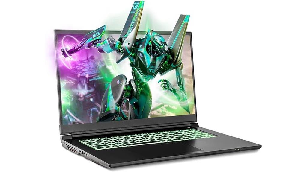 high performance gaming laptop with sager branding