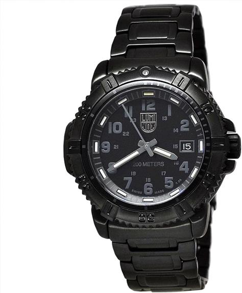 stylish luminox watch with black dial